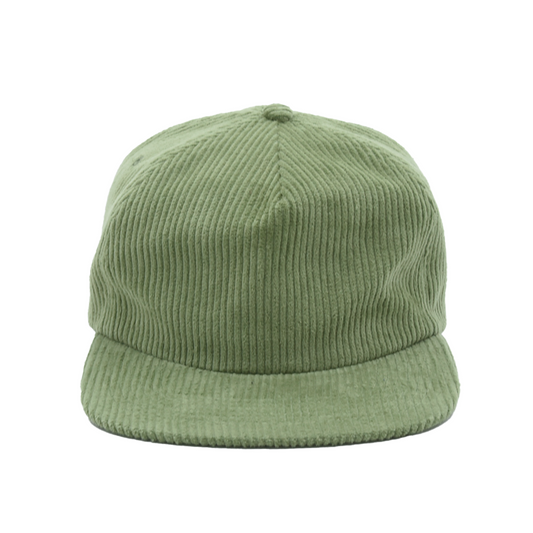 5-panel Pine Corduroy Snapback Hat - Blank- No Logo