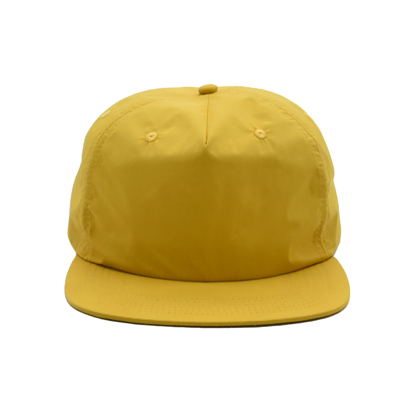 Golden 5 panel snapback hat